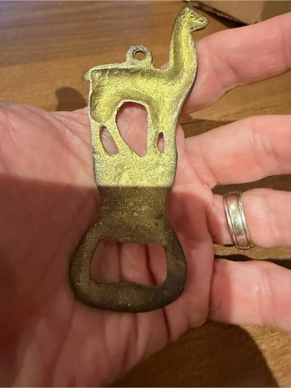 Vintage Brass Llama Bottle Opener Peru 4”